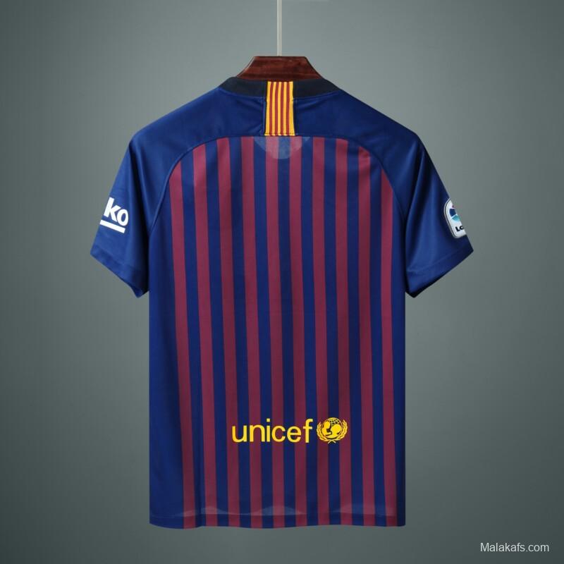 Barcelona 18-19 home Soccer Jersey