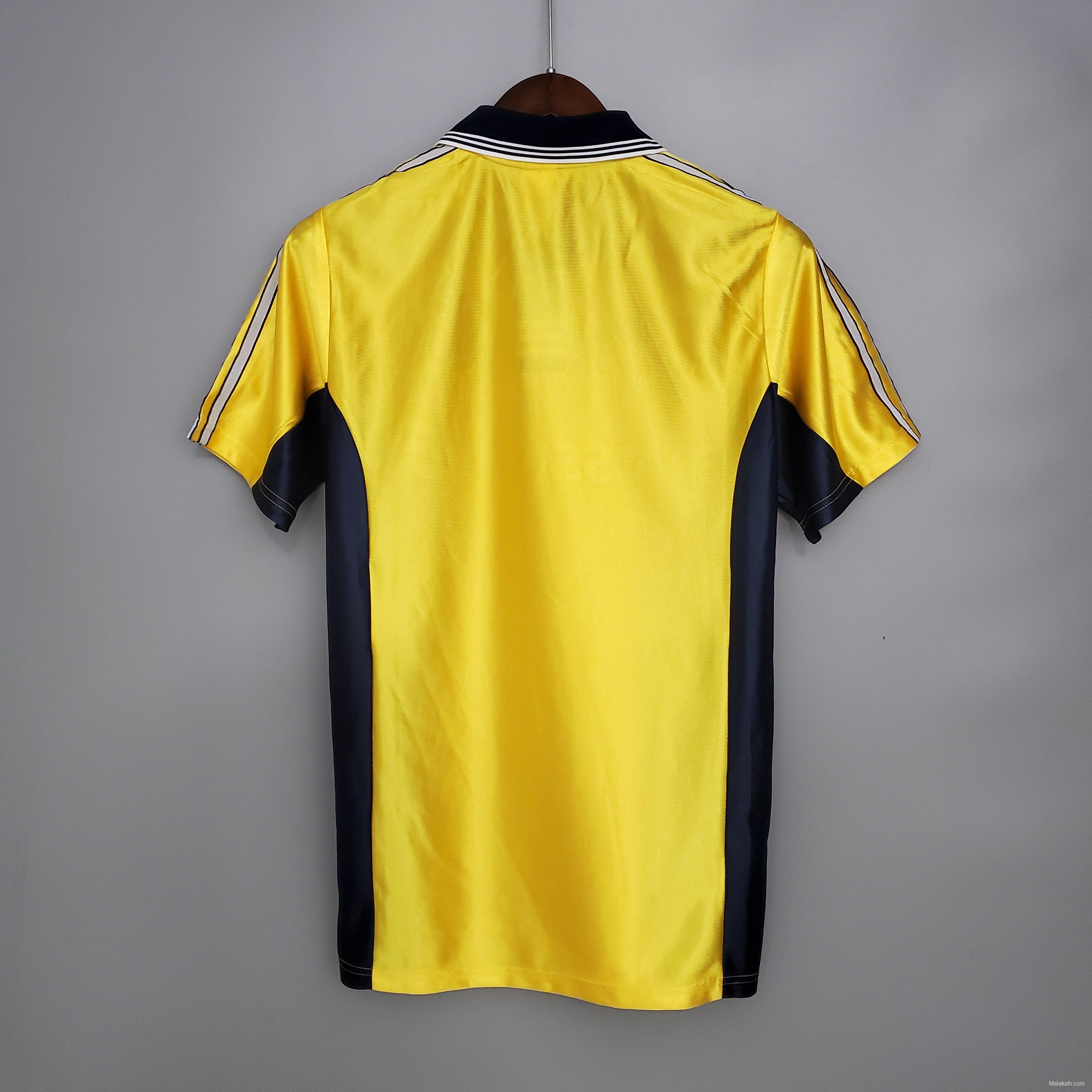 Retro 98/99 Marseille away yellow Soccer Jersey