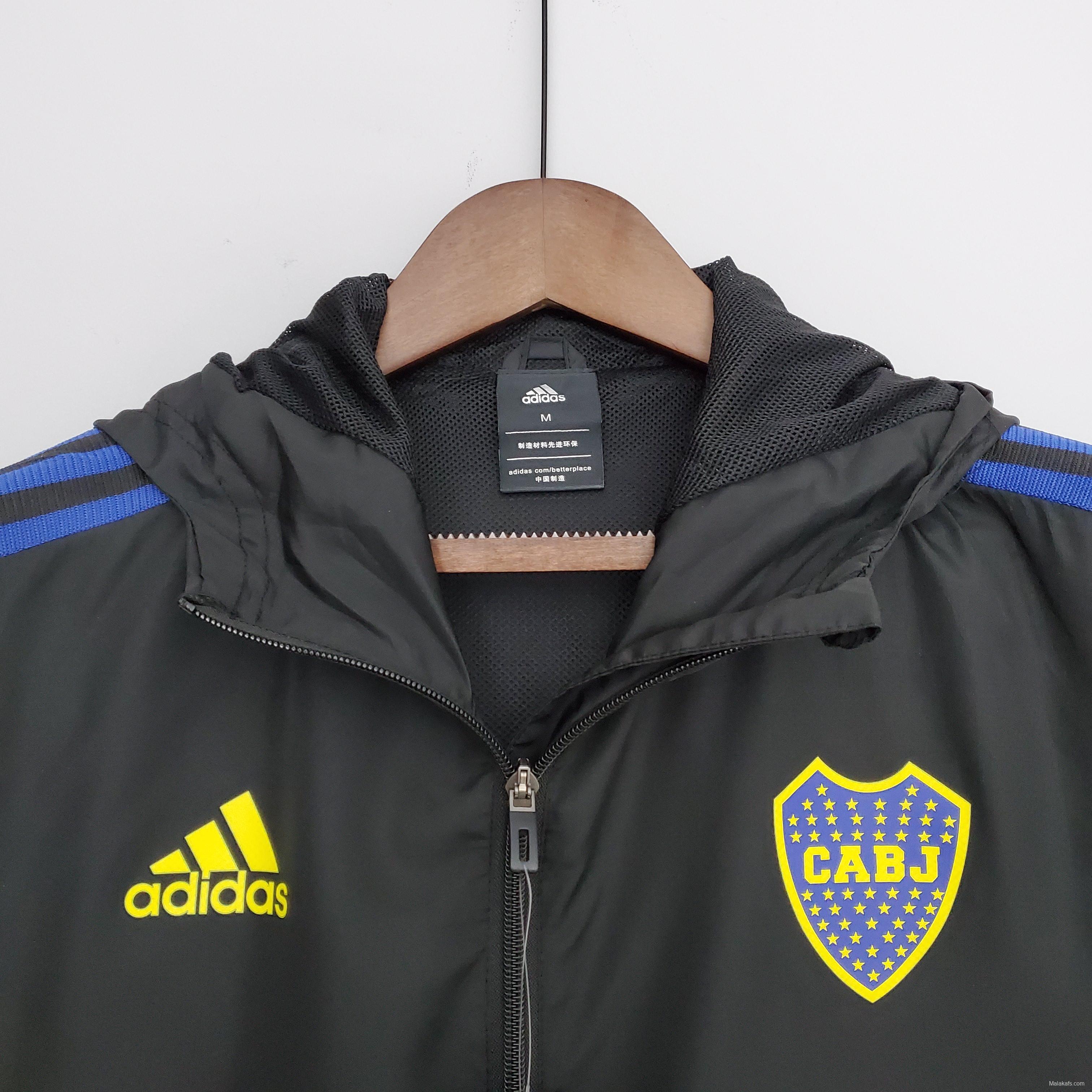 Boca Juniors 2022 Windbreaker Soccer Jersey Black