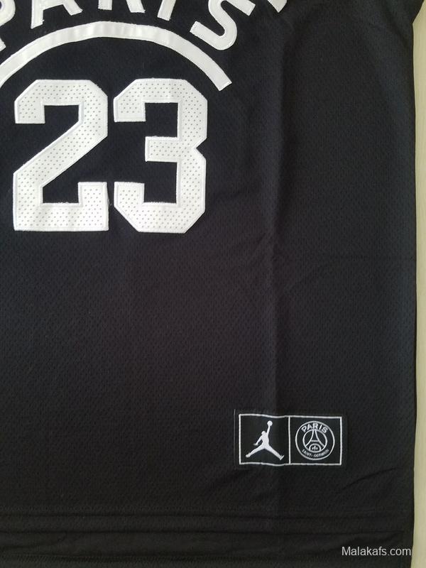 PSG Michael Jordan Black Basketball Jerseys