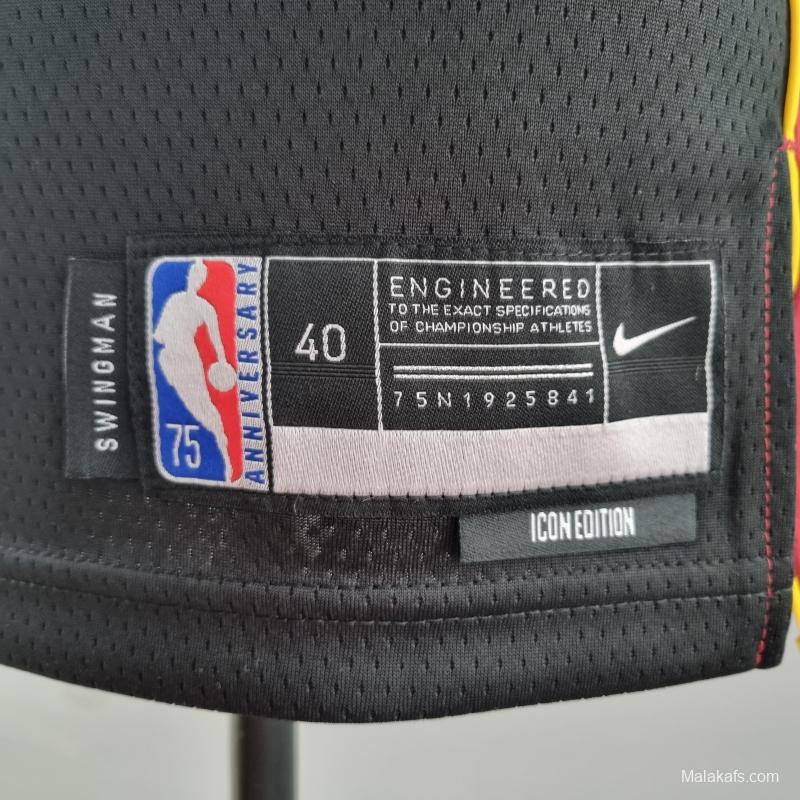 75th Anniversary Miami Heat HERRO#14 Black NBA Jersey