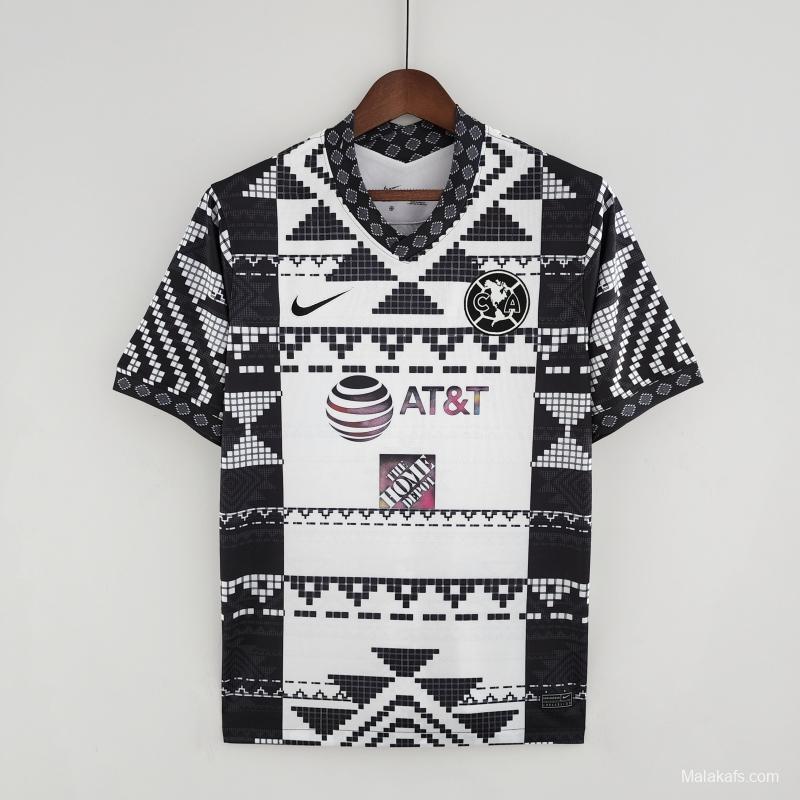 22/23 Club America Black & White Training Jersey