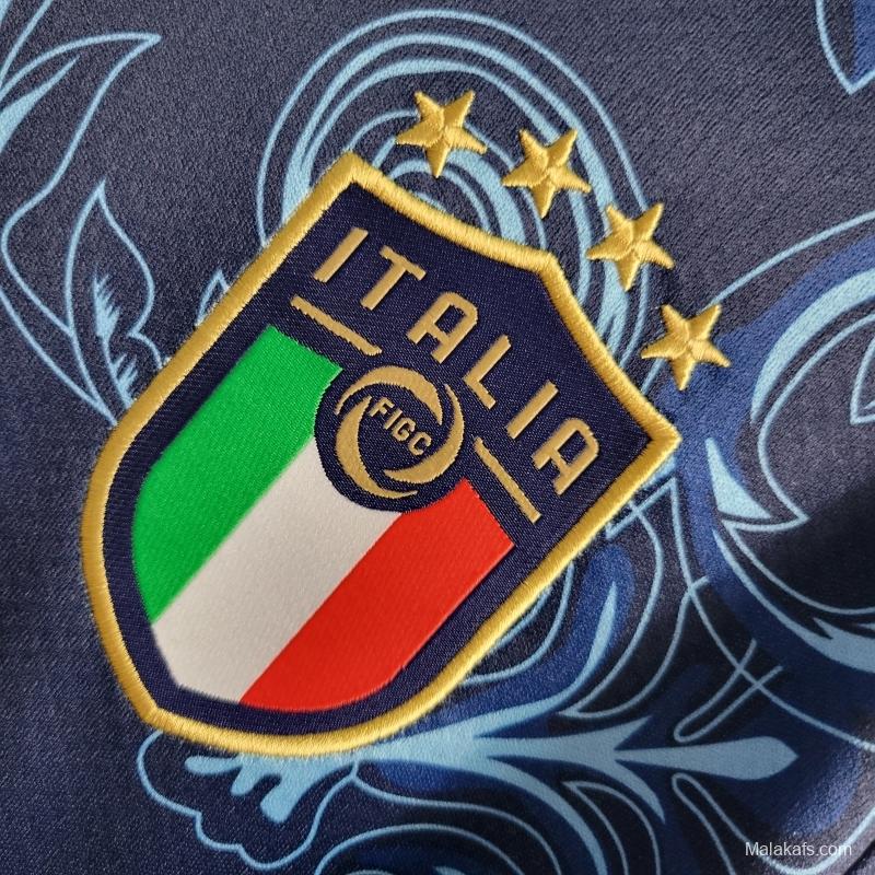 Italy 22/23 X Versace Edition Blue Jersey