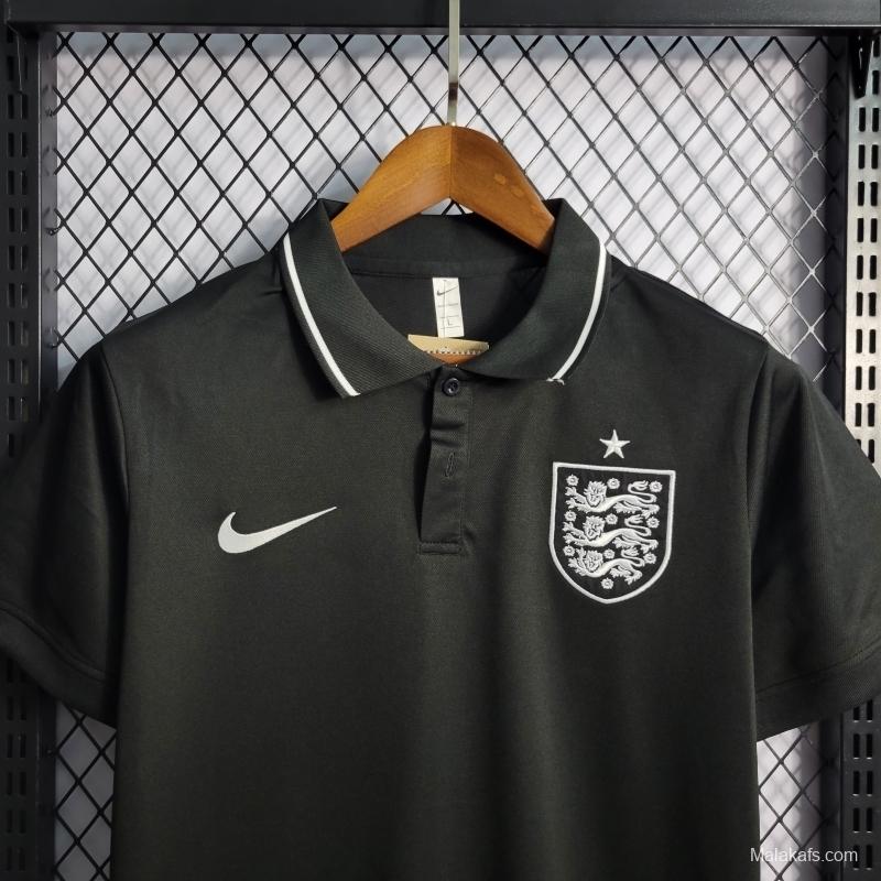 England 22/23 Pre Match Black Polo