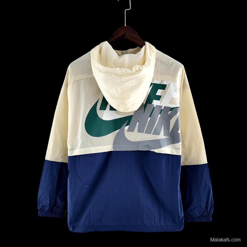 2022 NIKE Windbreaker Nike Beige Blue