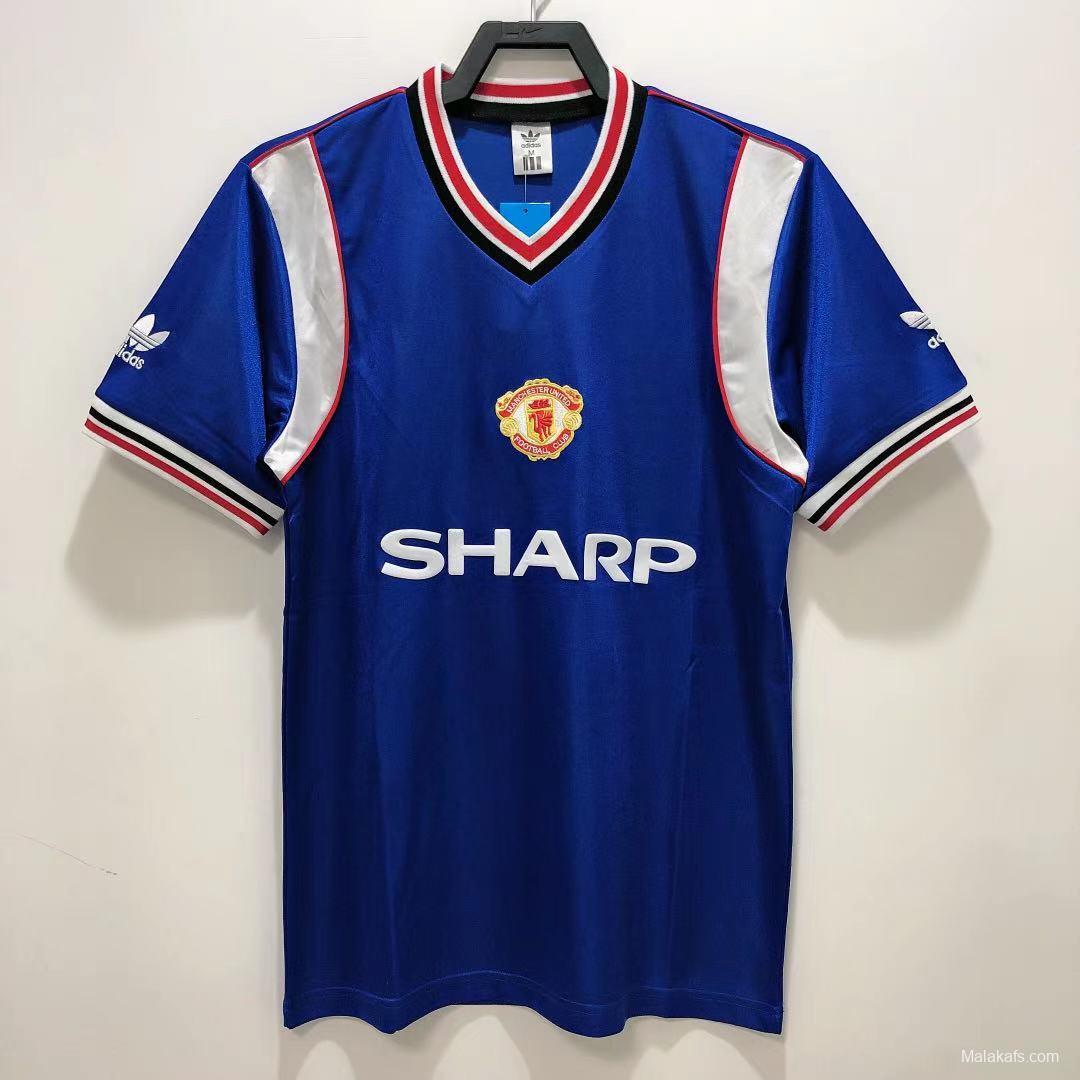 Retro 84/85 Manchester United Away Soccer Jersey