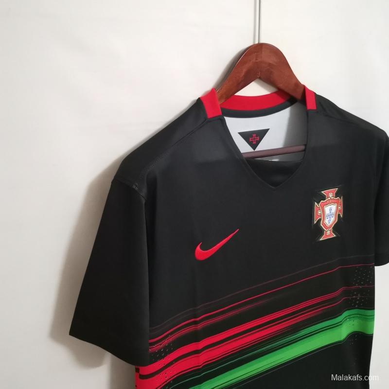 Portugal Away Retro 2015 Black Jersey