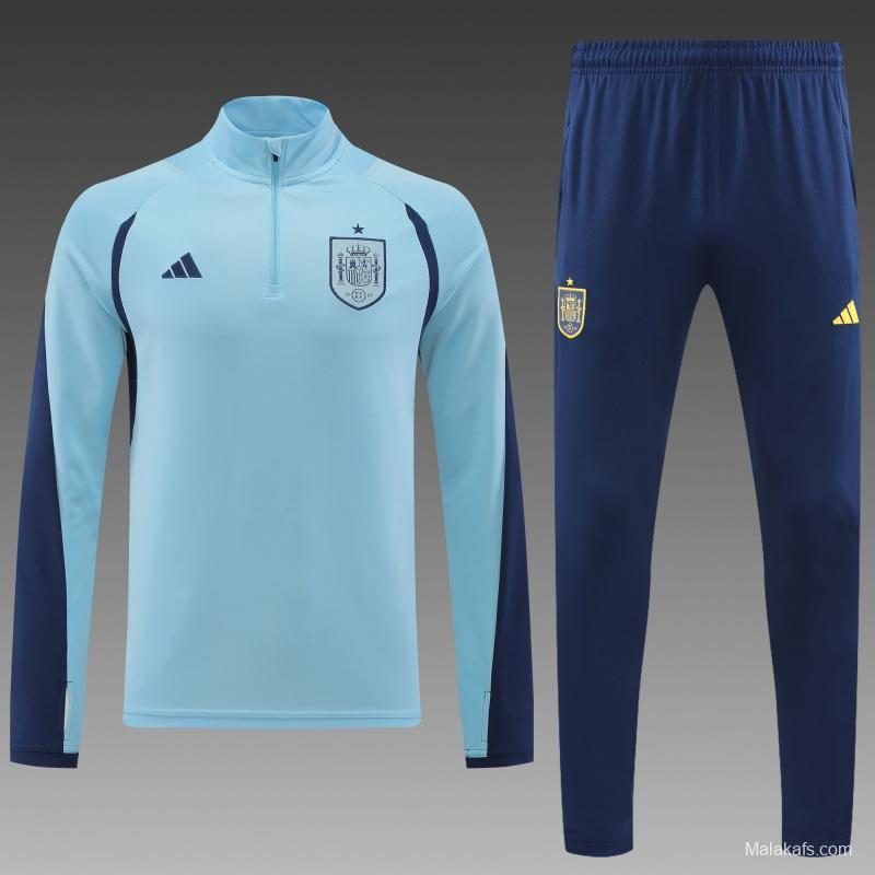 Spain 22/23 Blue Half Zipper Tracksuit