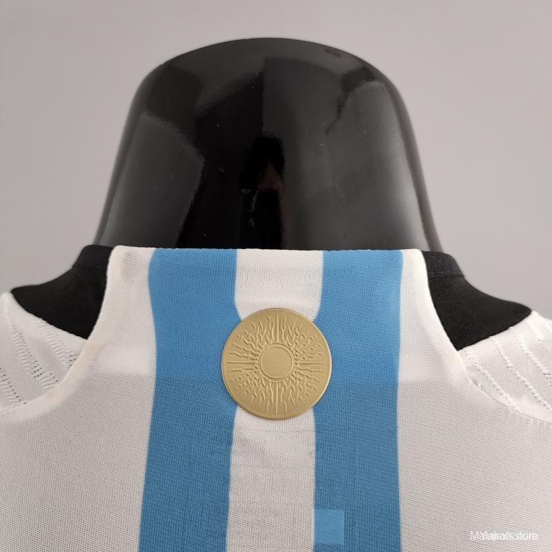 Argentina 22/23 home - Player version - 3 estrellas - WC Champion patch