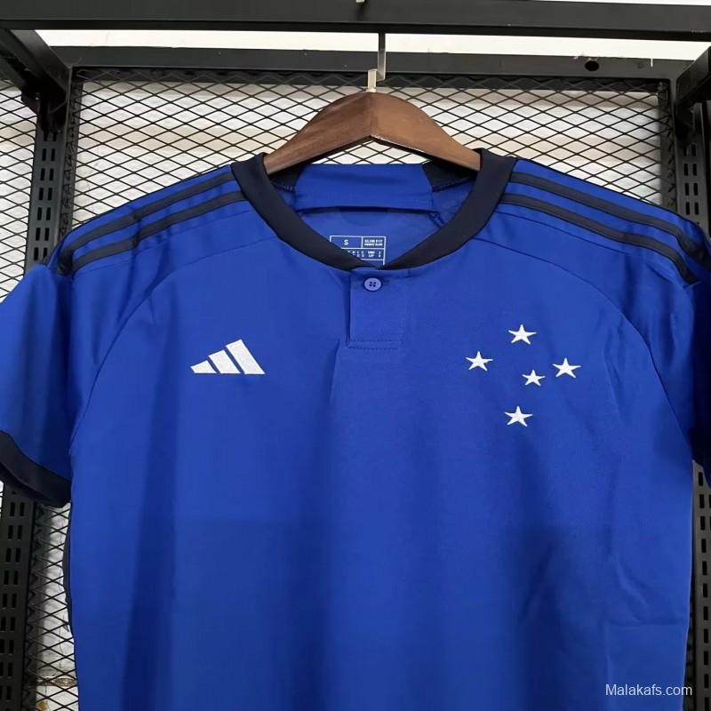 23/24 Cruzeiro Home Soccer Jersey