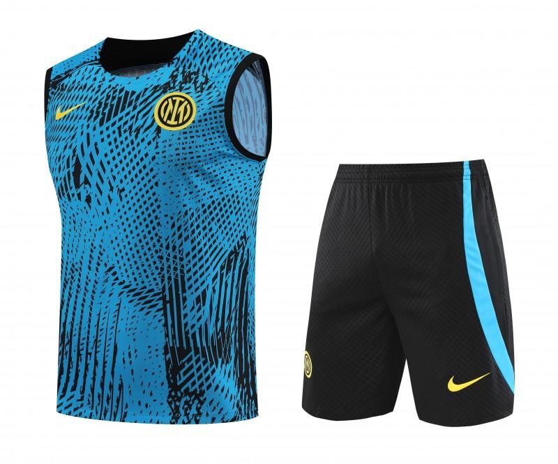 23-24 Inter Milan Blue Vest Jersey+Shorts