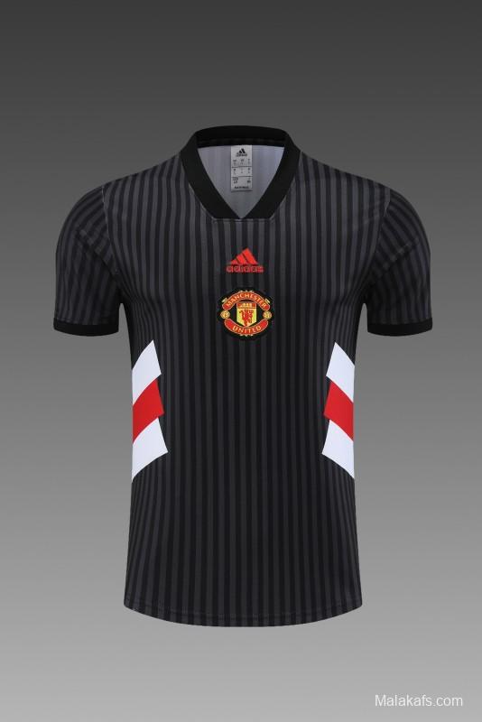 23 24 Manchester United Black Remake Icon Short Sleeve+Shorts