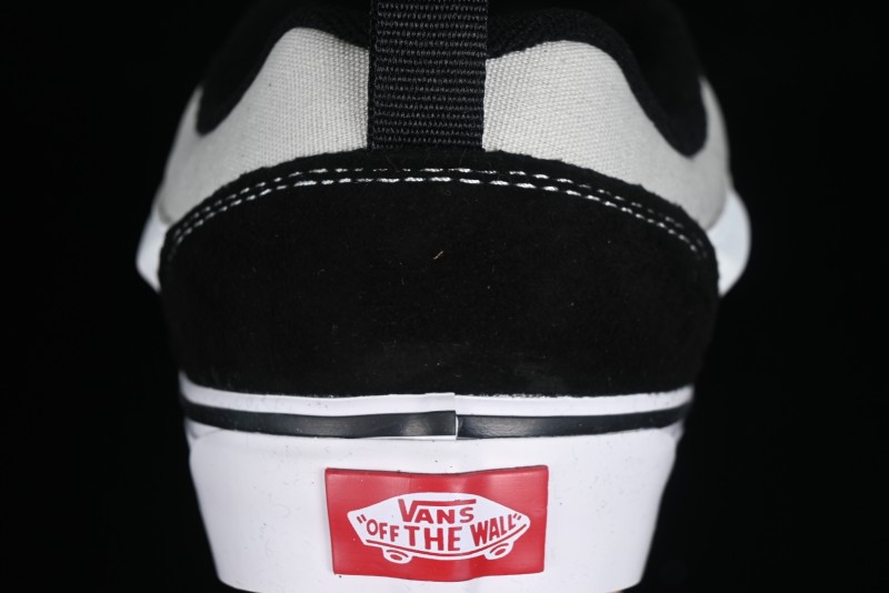 Vans Classics Knu Skool Patchwork Letter Lace-Up Chunky Tongue Platform Sneakers - VN0009QCBLK