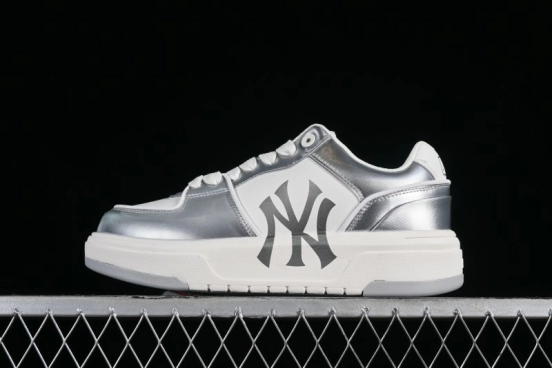 MLB Chunky Liner Metal Senior Series Lightweight Platform Casual Sneakers with 6cm Height Increase - 3ASXCLH3N50GRS