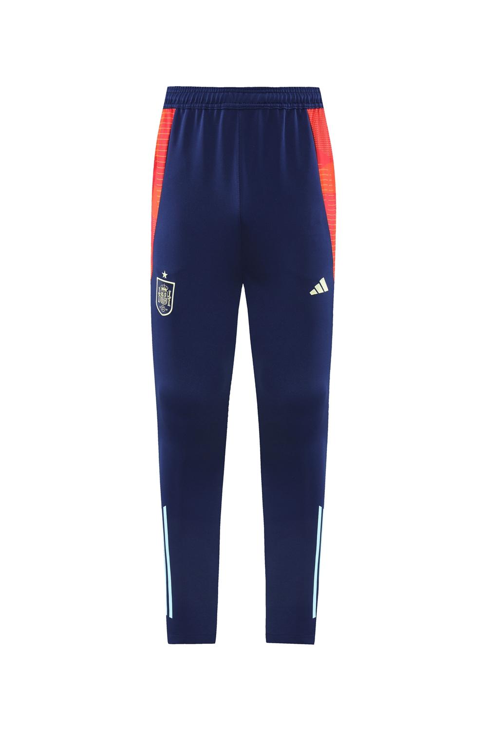 2024 Spain Navy Full Zipper Jacket +Long Pants