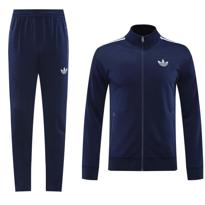 24/25 Adidas Original Navy Full Zipper Jacket +Long Pants