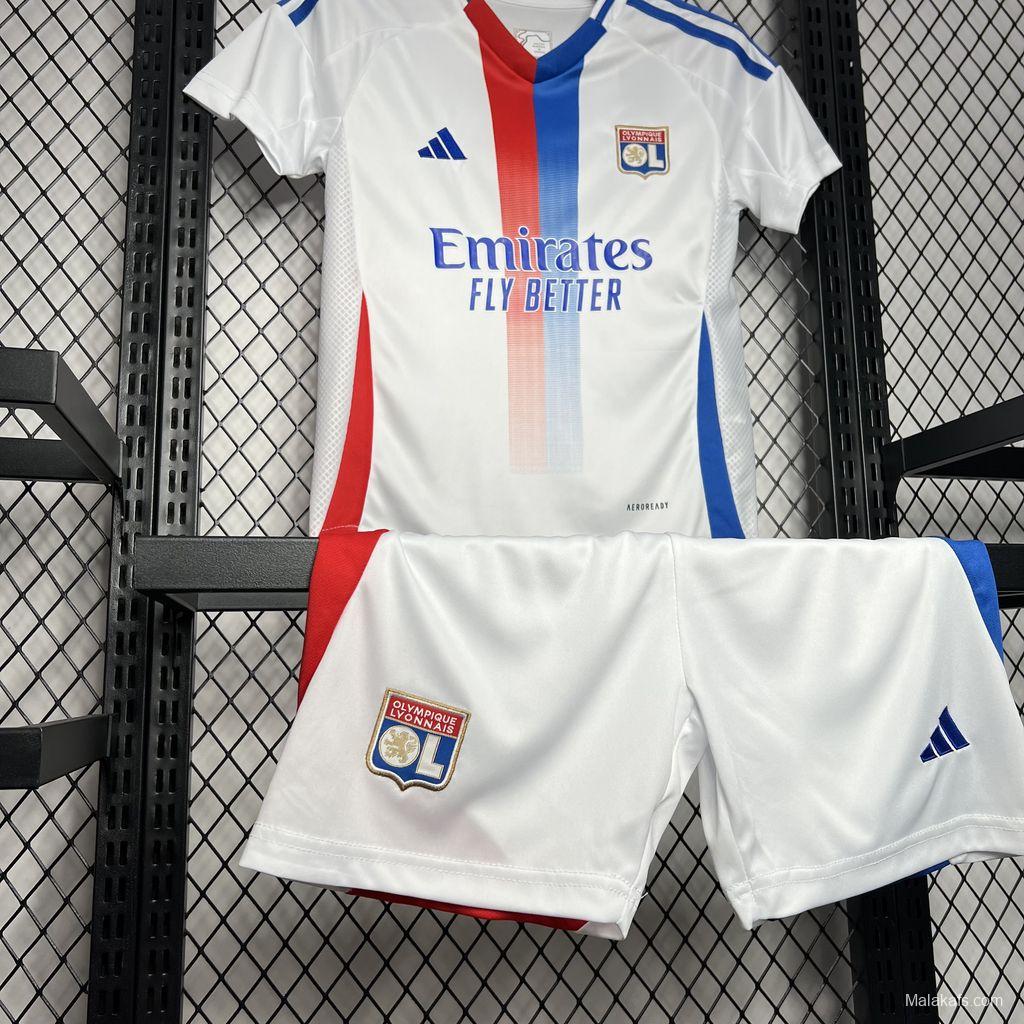 24/25 Kids Olympique Lyonnais Home Jersey