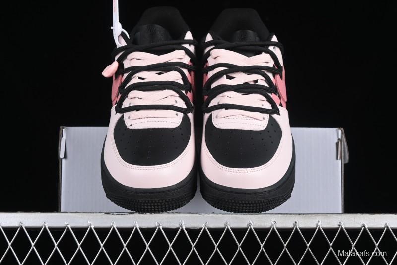 Nike Air Force 1 '07 Low Custom Anime Theme Black Sugar Heart Casual Sneakers with Lace-Up - ZH0316-012