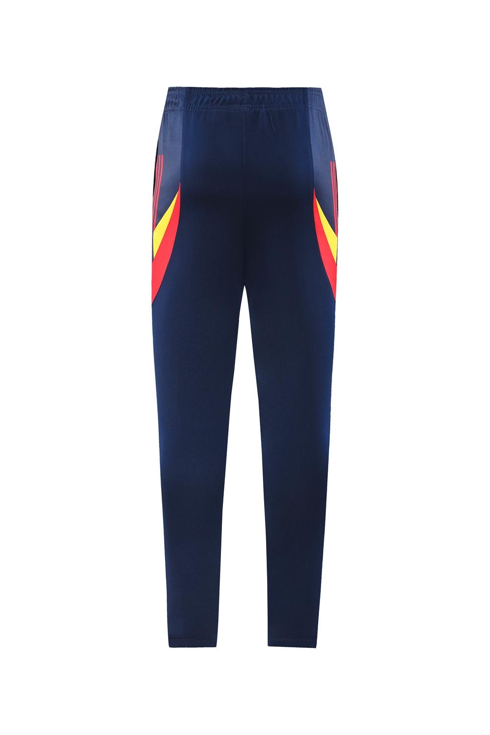 2024 Spain Navy Full Zipper Jacket +Long Pants