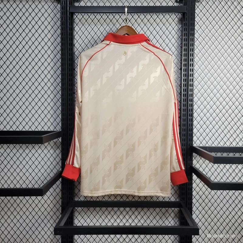 24/25 Bayern Munich Adidas Originals Cream Lifestyler Long Sleeve Jersey