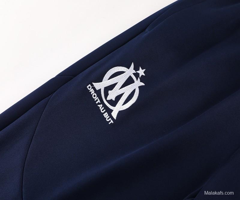 24/25 Olympique Marseille White Full Zipper Jacket +Long Pants