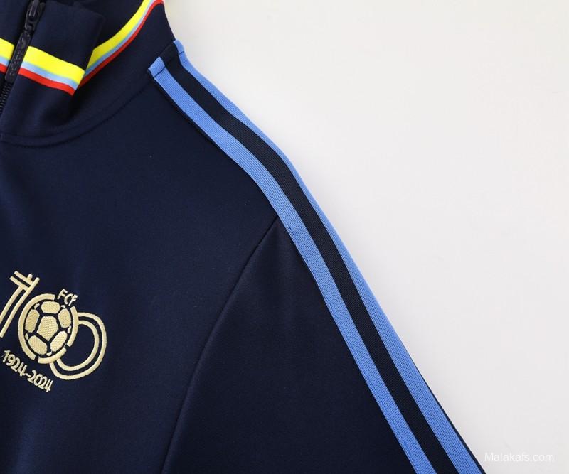 2024 Colombia Navy Full Zipper Jacket +Long Pants