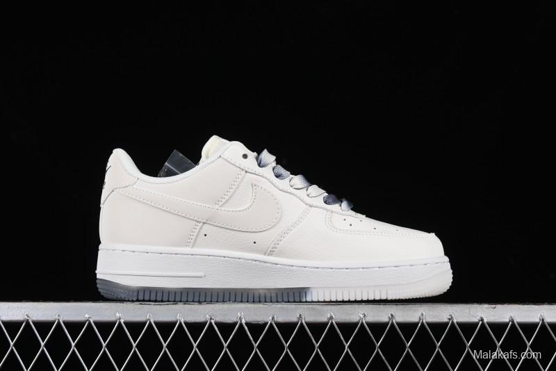 Nike Air Force 1 '07 Low LV Collaboration - White Grey Two-Tone Low-Top Casual Sneakers - XZ6188-005