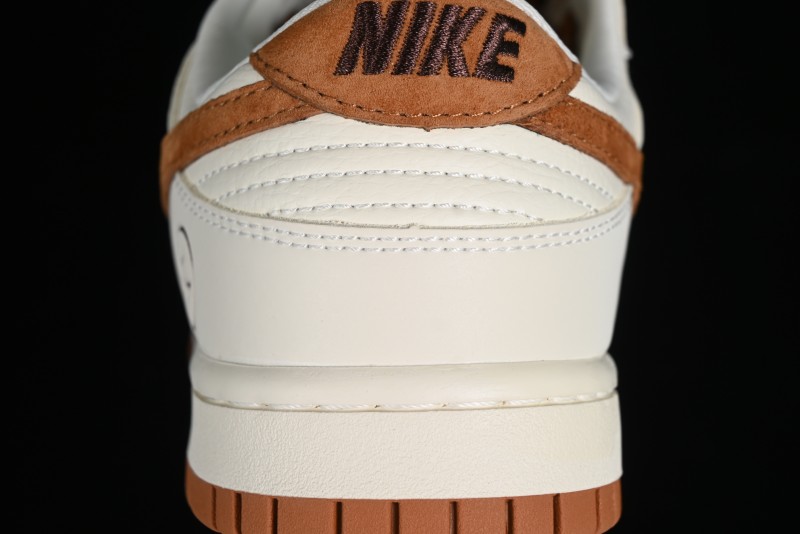 Nike SB Dunk Low Lightning Collaboration - Beige Brown Colorway with Small Brown Swoosh Anniversary High-End Custom Low-Top Casual Skate Shoes - XD1688-031