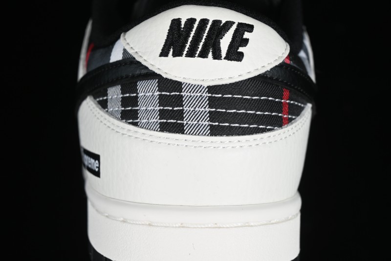 Nike SB Dunk Low Supreme Plaid Colorway Low-Top Casual Skateboarding Shoes - SP1098-071