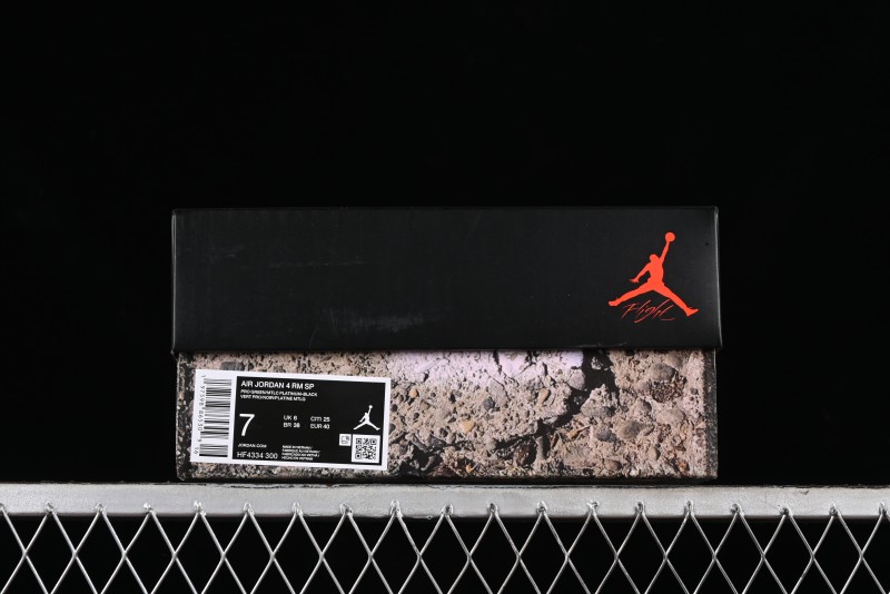Nike Air Jordan 4 Remastered Military Green Sneakers - HF4334-300
