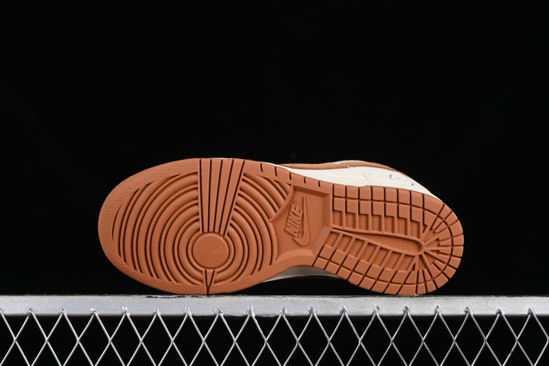 Nike SB Dunk Low Lightning Collaboration - Beige Brown Colorway with Small Brown Swoosh Anniversary High-End Custom Low-Top Casual Skate Shoes - XD1688-031
