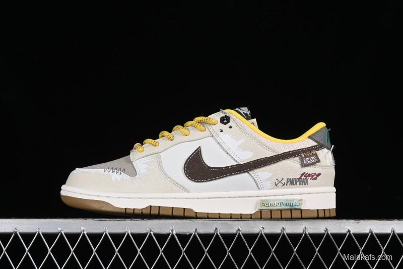 Nike Dunk Low Panda Prank Sail Era Sails Tan Brown SB Strap Low-Top Casual Skate Shoes - FV3629-371