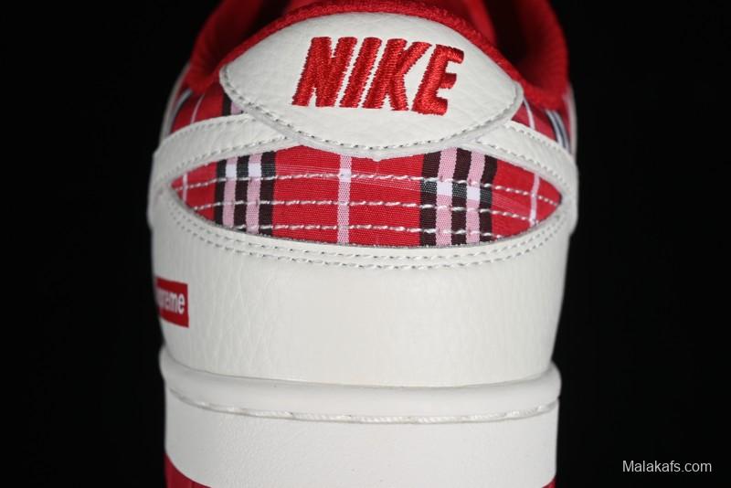 Nike SB Dunk Low Supreme - Plaid Colorway Low-Top Casual Skateboarding Shoes - SU1853-512