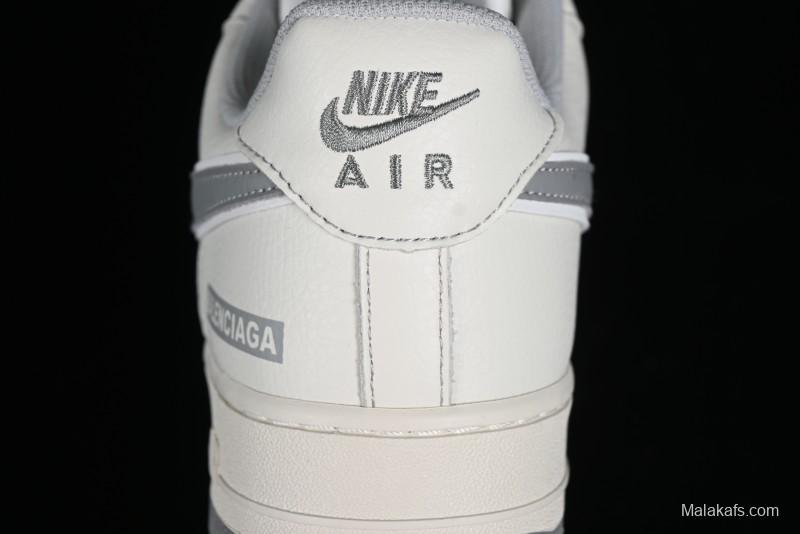Balenciaga x Nike Air Force 1 '07 Low Triple Swoosh Beige Grey Casual Shoes - FR0538-091