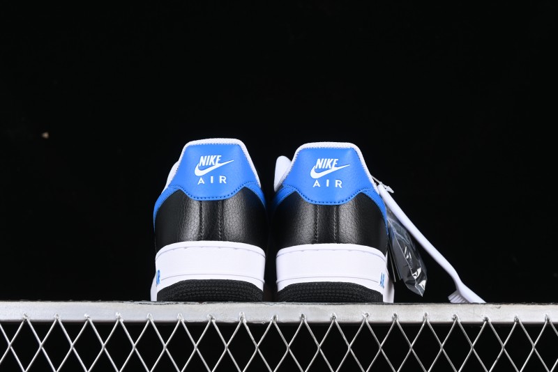 Nike Air Force 1 '07 Low White Black Blue Color Block Casual Sneakers - FN8008-001
