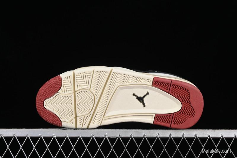 Nike Air Jordan 4 Remastered Sneakers in Black, Light Bone and Dark Grey - FQ7939-100