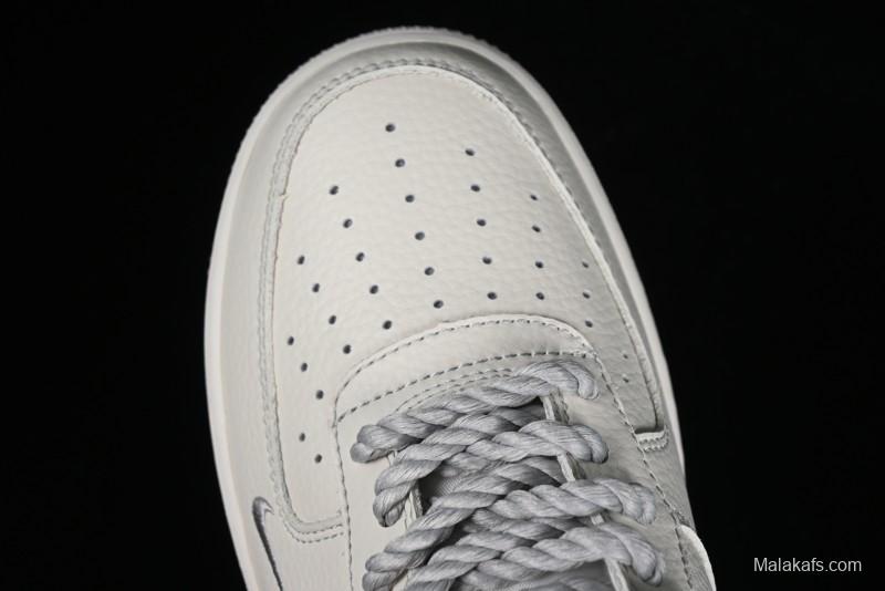 Nike Undefeated Air Force 1'07 Low Casual Sneakers in Beige Hemp with Reflective Details - UT2023-203