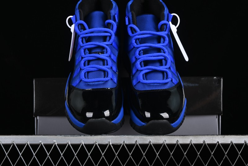 Nike Air Jordan 11 Retro High Top Basketball Shoes in Black and Blue - CT8012-400