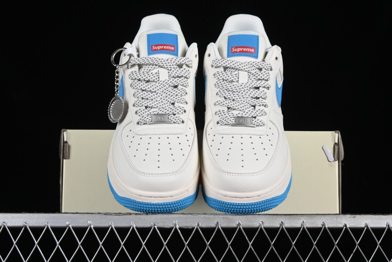 Nike Supreme x Air Force 1'07 Low Casual Sneakers in Lake Blue - HD1968-024