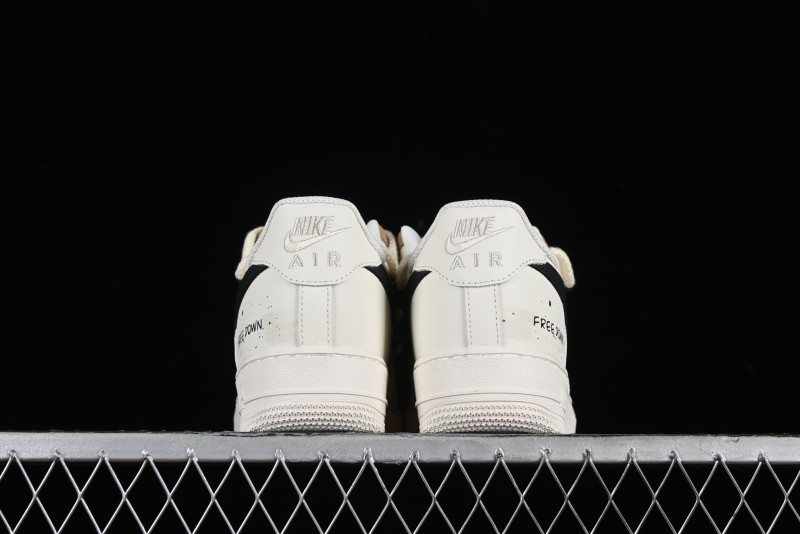 Nike Air Force 1 '07 Low Custom Cappuccino Anime-Themed Spray-Painted Casual Sneakers with Strap - ZH0316-019