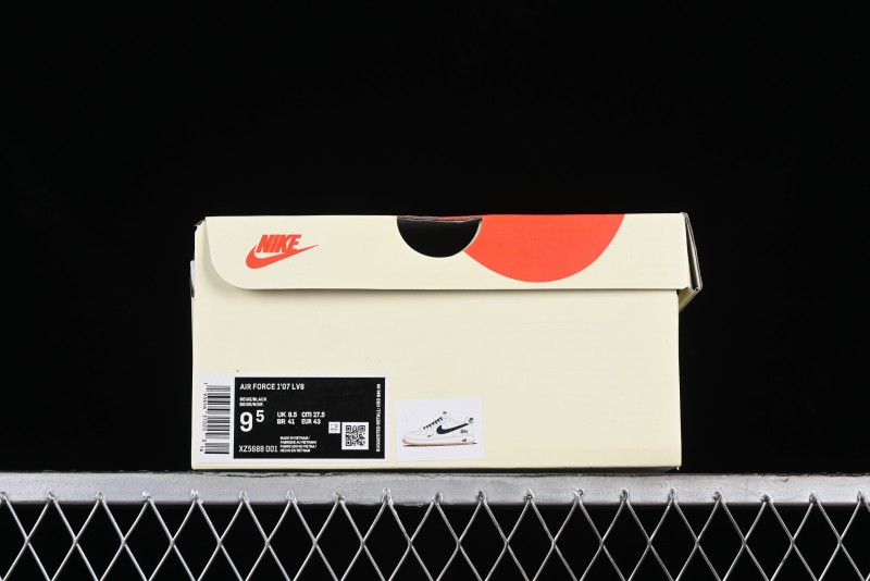 Nike Air Force 1 '07 Low Stussy Collaboration - Beige Black Gum Sole Low-Top Casual Sneakers - XZ5688-001