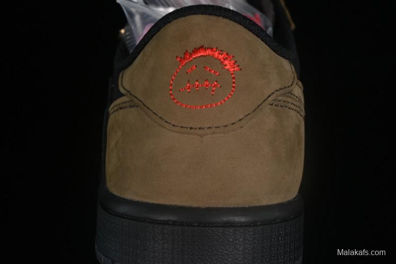 Nike Travis Scott x Air Jordan 1 Low OG AJ1 Reverse Swoosh Sneakers - DM7866-202