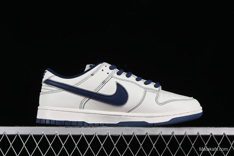 Nike SB Dunk Low UN Collaboration - Light Blue Swoosh Anniversary Custom Low-Top Casual Skate Shoes - FC1688-138