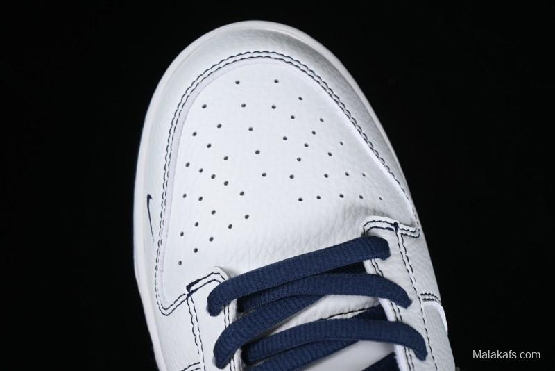 Nike Supreme x SB Dunk Low Collaboration - Navy Blue Anniversary High-End Custom Low-Top Casual Skate Shoes - DY1503-005
