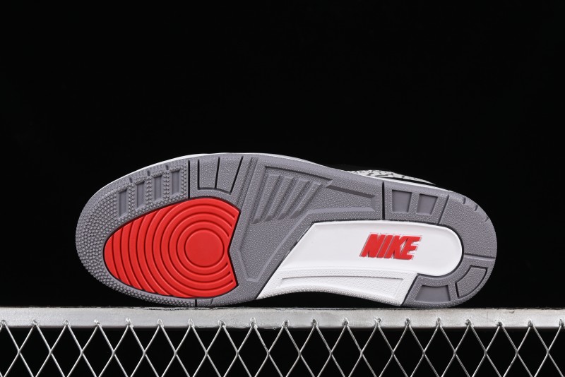 Nike Air Jordan 3 Retro Sneakers with Iconic Elephant Print and Visible Air Cushion - DN3707-010