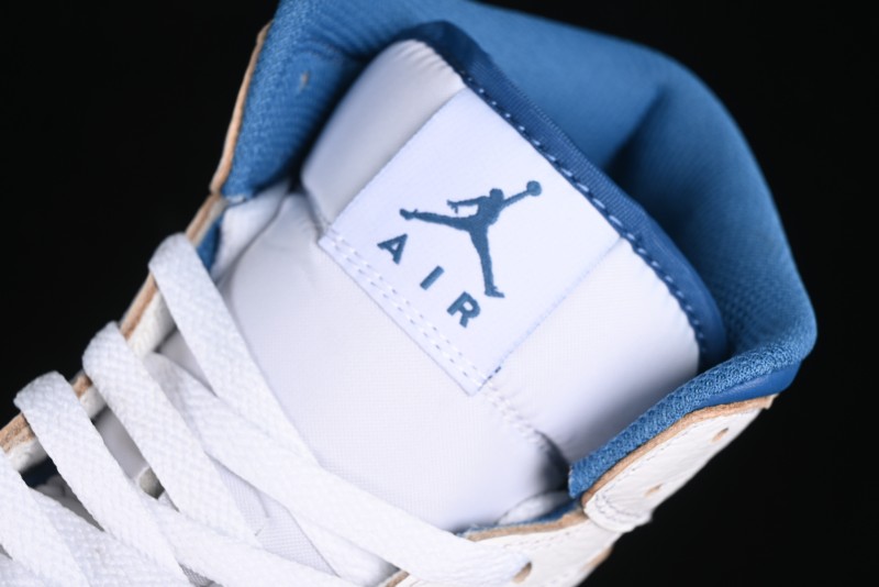 Nike Air Jordan 1 Mid Basketball Shoes Industrial Blue - FN5215-141