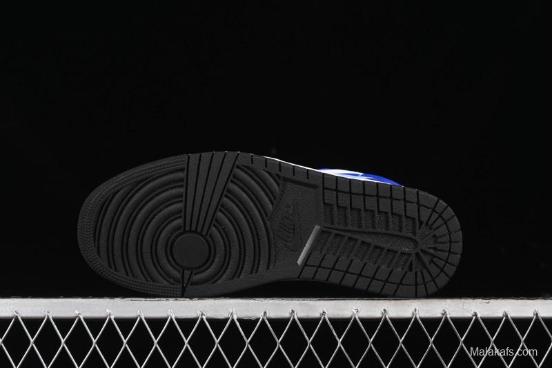 Nike Air Jordan 1 Low Retro Basketball Shoes White Blue - 553558-124