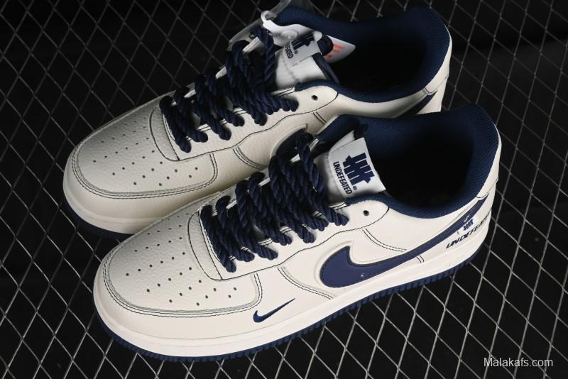 Nike Undefeated x Air Force 1 Low Casual Sneakers in Dark Blue Hemp with Reflective Details - UT2023-205