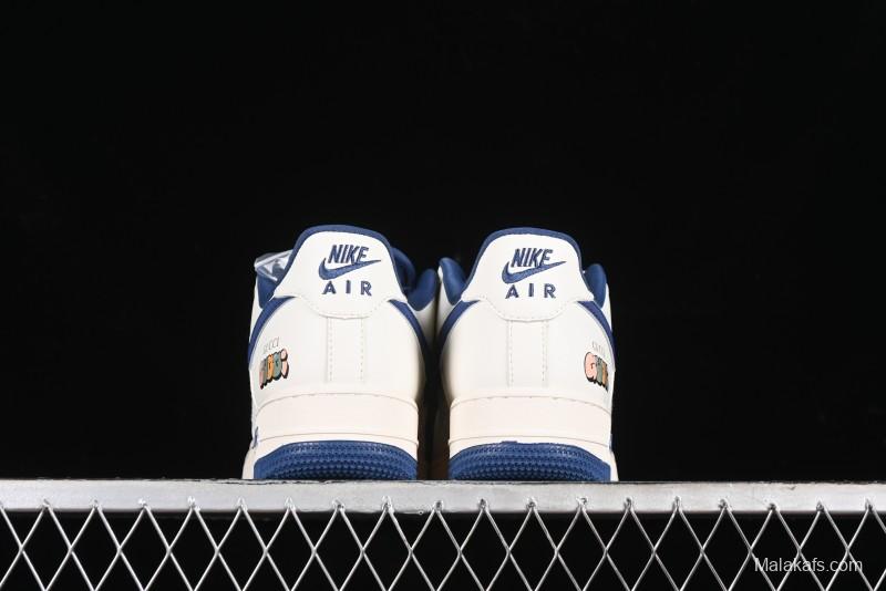 Nike Air Force 1 '07 Low Gucci Collaboration - Light Blue Linen Low-Top Casual Sneakers - XZ3398-788