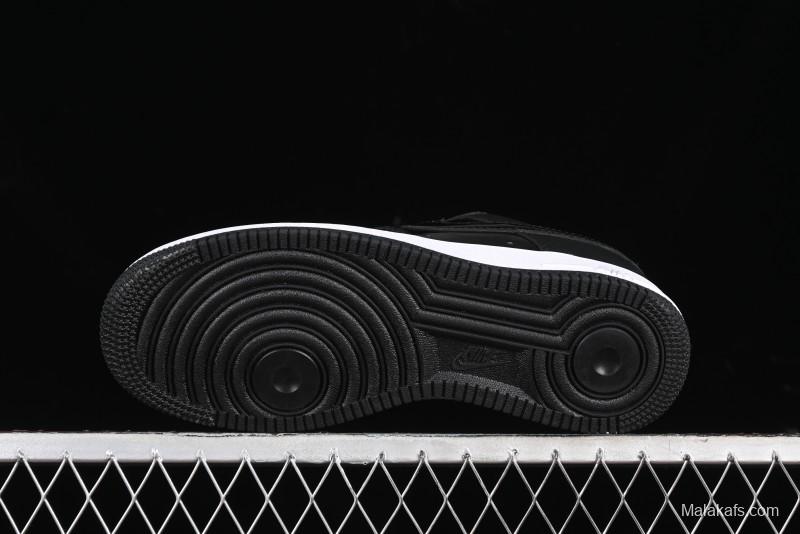 Nike Air Force 1 '07 Low Patent Leather All Black Casual Sneakers - AH6827-001